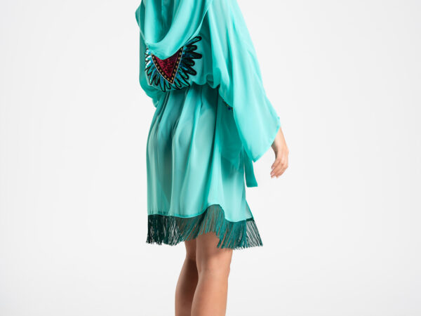 Kimono NEL – turkus z błyskiem